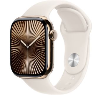 Умные часы Apple Watch Series 10 46 мм, M/L 140-245 мм, Titanium Case GPS+Cellular, Gold